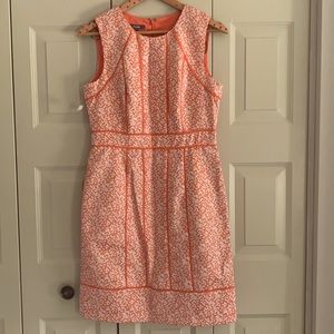 Muse Dress Size 8 Orange/White